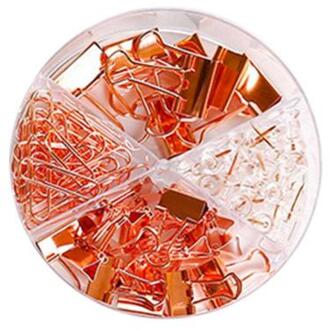 Metalen Bestand Paperclips Bindmiddel Klemmen Ticket Houder Kantoor School Briefpapier roos goud