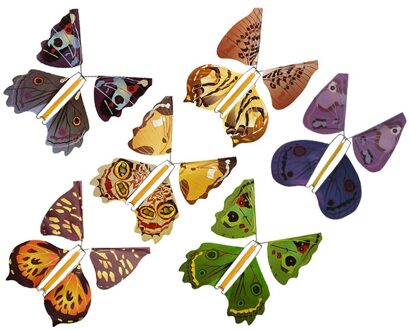 Metalen Beugel Vlinder Rubber Band Power Wind Up Vlinder Speelgoed (6 Stuks)