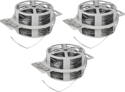 Metalen binddraad - 3x rollen - 50 meter x 0.7 mm - plantendraad - ijzerdraad
