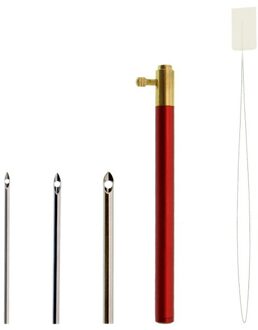 Metalen Borduurwerk Stiksels Punch Naalden Set Porren Kruissteek Hulpmiddel Haak Breien Punch Naald Kit Met Threader Thuis