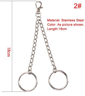 Metalen Broek Broek Keten Portemonnee Riem Rock Punk Jeans Sleutelhanger Zilveren Ring Clip Sleutelhanger Hiphop Trendy Sieraden 2