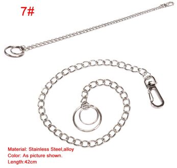 Metalen Broek Broek Keten Portemonnee Riem Rock Punk Jeans Sleutelhanger Zilveren Ring Clip Sleutelhanger Hiphop Trendy Sieraden 7