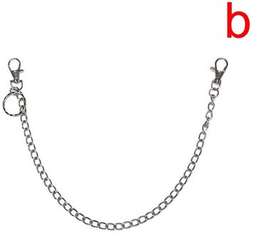 Metalen Broek Broek Keten Portemonnee Riem Rock Punk Jeans Sleutelhanger Zilveren Ring Clip Sleutelhanger Hiphop Trendy Sieraden