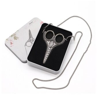 Metalen Doos Retro Vintage Schaar Naald Case Priem Threader Vingerhoed Kruissteek Handwerken Borduren Tailor Diy Naaien Schaar 8