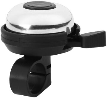 Metalen Fietsbel Mtb Mountain Road Fiets Stuur Aluminium Ring Hoorn Geluid Alarm Fiets Accessoires Zilver/Zwart