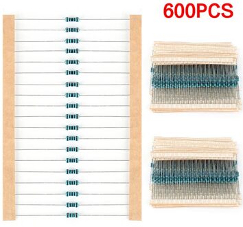 Metalen Film Weerstanden Van 600 Stks/zak 1 / 4W Assortiment Set Van Weerstanden 14-21 30 Soorten Waarde weerstand Assortiment Kit