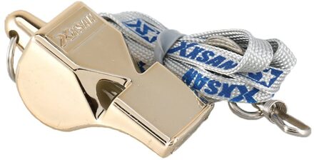 Metalen Fluitje Roestvrij Staal Extra Luid Lanyard Voor School Sport Voetbal Basketbal En Badmeester Bescherming Lanyards goud