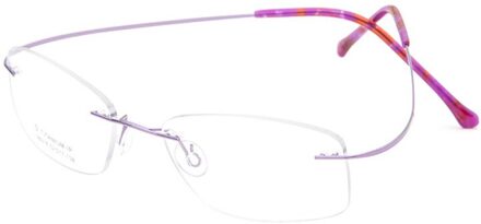 Metalen Frame Bril Vrouwen Stijl Randloze Bril Bijziend Bril Met Lente Scharnieren Aankomst Brillen Paars