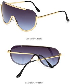 Metalen Frame Grote Frame Siamese Bril Euro Amerikaanse Rode Zonnebril Trend Zonnebril Voor Mannen En Vrouwen 1