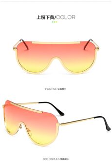 Metalen Frame Grote Frame Siamese Bril Euro Amerikaanse Rode Zonnebril Trend Zonnebril Voor Mannen En Vrouwen 2