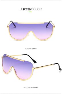 Metalen Frame Grote Frame Siamese Bril Euro Amerikaanse Rode Zonnebril Trend Zonnebril Voor Mannen En Vrouwen 3