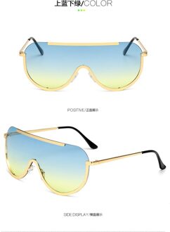 Metalen Frame Grote Frame Siamese Bril Euro Amerikaanse Rode Zonnebril Trend Zonnebril Voor Mannen En Vrouwen 4