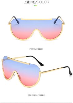 Metalen Frame Grote Frame Siamese Bril Euro Amerikaanse Rode Zonnebril Trend Zonnebril Voor Mannen En Vrouwen 5