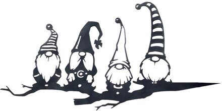 Metalen Gnomes Tuin Staal Art Decor Outdoor Achtertuin Tak Dier Decoratie Diy Boom Kunstmatige Simulatie Ornament D01