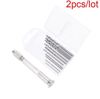 Metalen Hand Boor Apparatuur Met 0.8Mm-3.0Mm Twist Boor Schroef Precisie Schroevendraaier Kit Handgemaakte Horloge Sieraden Brillen gereedschap lot