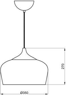 Metalen hanglamp Voltige in zwart zwart, lichtbruin