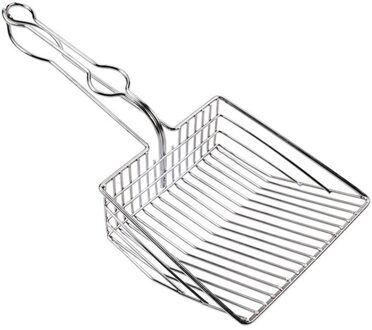 Metalen Iron Holle Huisdier Kattenbakvulling Schop Huisdier Houder Huisdier Cleaner Gereedschap Kak Zorg Metalen Scoop Scoop Huisdier Schoonmaken Schop Suppli s4Q7
