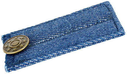 Metalen Jeans Knop Broek Extender Riem Naaien Kleding Accessoires blauw