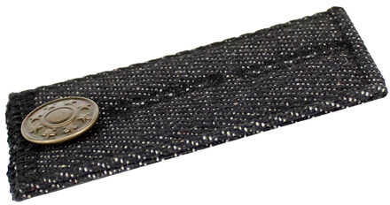 Metalen Jeans Knop Broek Extender Riem Naaien Kleding Accessoires zwart