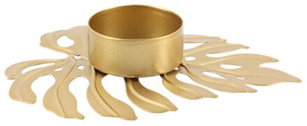 Metalen Kandelaar Prachtige Stabiele Bladeren Kandelaar Lichtgewicht Draagbare Ijzeren Kandelaars Creëren Warme Romantische Sfeer 04