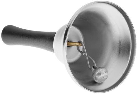 Metalen Kerst Hand Bell Jaar Santa Party Vier Rammelaar (Zilver)