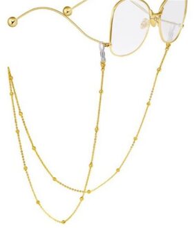 Metalen Kraal Ketting Zonnebril Keten Vrouwen Leesbril Opknoping Hals Ketting Largand Glazen Ketting Brillen Strap Goud