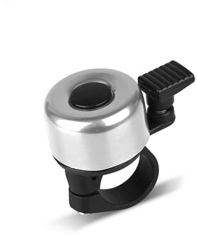 Metalen Legering Fietsstuur Bell Ring Mountainbike Veiligheidswaarschuwing Alarm Accessoires Fietsen Beschermende Speaker Loud Horn zilver