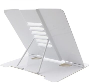 Metalen Lezen Rack Studenten Lezen Bureau Houder Accessoires Organizer Boekensteunen Verstelbare Hoek Boek Stand Voor Kinderen wit