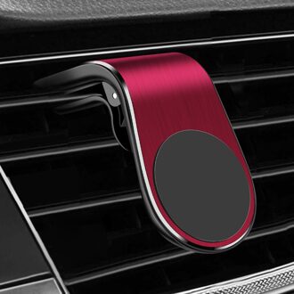 Metalen Magnetische Auto Telefoon Houder Voor Mercedes Benz R G Klasse Glk Gla W204 W251 W463 W176 Air vent Magnetische Houder Gps Houder rood / For M ercedes logo