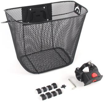 Metalen Mesh Mand Voor Mtb Mountainbike Fiets Voor Opvouwbare Mand Rijden Achter Pannier Quick Release Winkelen Handvat
