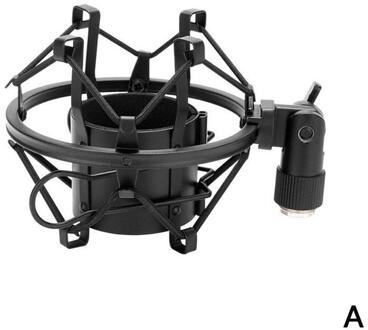 Metalen Microfoon Shock Mount Verminderen Noise Clip Professionele Houder Studio Metalen Beugel Opname Schokbestendig 1Pc Mic T7X9 zwart