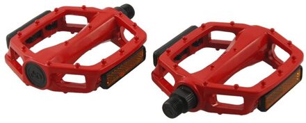 Metalen Mtb Bmx Fiets Platform Pedalen Rood 14Mm As Pair