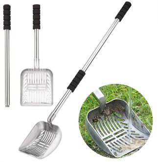 Metalen Nuttig Kattenbakvulling Scoop Afneembare Non-stick Kattenbakvulling Schoonmaken Zeefje Met Foam Padded Lange Handvat Tool
