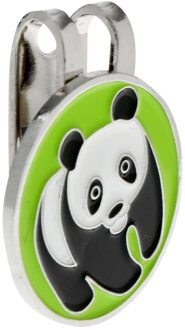 Metalen Panda Golfbal Marker Accessoire Met Hoed Clip Golfer