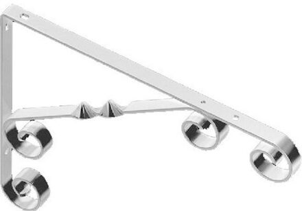 Metalen plankendragers Jutta wit 13 x 13 cm