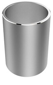 Metalen Potlood en Pen Houder Vaydeer Ronde Aluminium Desktop Organizer en Cup Opbergdoos zilver