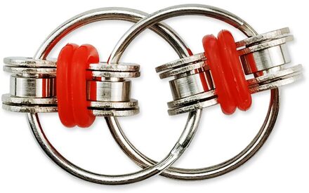 Metalen Puzzel Sleutelhanger Decompressie Bike Chain Fidget Vinger Spinner Zintuiglijke Speelgoed Geven Kinderen Beste Verlichting Speelgoed