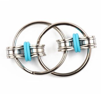 Metalen Puzzel Sleutelhanger Decompressie Bike Chain Fidget Vinger Spinner Zintuiglijke Speelgoed Geven Kinderen Beste Verlichting Speelgoed