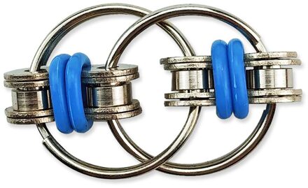 Metalen Puzzel Sleutelhanger Decompressie Bike Chain Fidget Vinger Spinner Zintuiglijke Speelgoed Geven Kinderen Beste Verlichting Speelgoed