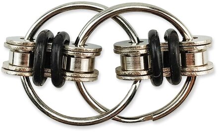 Metalen Puzzel Sleutelhanger Decompressie Bike Chain Fidget Vinger Spinner Zintuiglijke Speelgoed Geven Kinderen Beste Verlichting Speelgoed