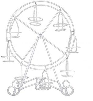 Metalen Reuzenrad Cupcake Houder Bruiloft Verjaardag Party Cake Stand Display Rack Verkoop! wit