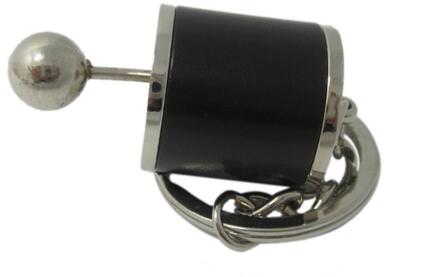 Metalen Sleutelhanger Auto Gewijzigd Sleutel Ring Pookknop Type Accessoires Vrij Verschuiven Hanger Auto Auto Tuning Onderdeel Sleutelhanger zwart