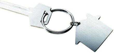 Metalen sleutelhanger heim house Bruin - One size