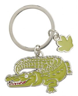 Metalen sleutelhanger van een krokodil - 5 cm - Dieren cadeau artikelen - Kinderen