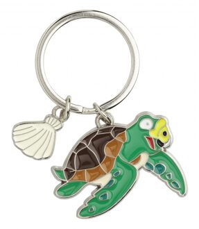 Metalen sleutelhanger zeeschildpad 5 cm - Sleutelhangers