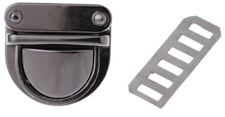 Metalen Sluiting Turn Lock Twist Lock Voor Diy Handtas Bag Purse Hardware Sluiting zwart