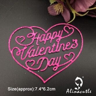 Metalen Snijden Sterven Cut Hart Gelukkige Valentijnsdag Scrapbooking Papier Ambachtelijke Handgemaakte Kaart Album Punch Art Cutter Alinacutle Sterven