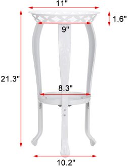 Metalen Standaard Voor Bloemen Fabriek Staat Indoor Plank Decor Planken Plant Holder Bloempot Stand Voor Woonkamer Balkon Decoraties 50cm wit