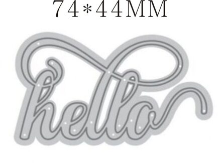 Metalen Stansmessen en Scrapbooking Voor Papier Maken Brief Woord Hello Decoratie Embossing Geen Postzegels Frame Card Craft
