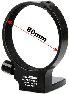 Metalen Statief Kraag Ring Adapter Voor Dslr Camera Nikon Nikkor AF-S 80-200 Mm F/2.8D Zwart